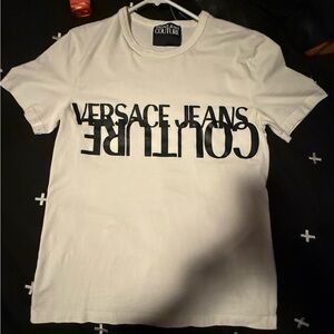Versace Jeans Collection White Tee with Black Logo